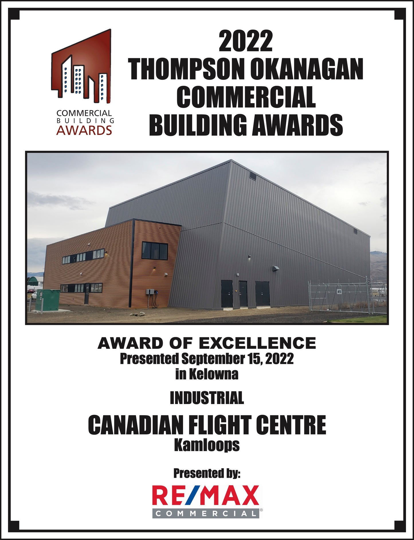 Commercial Building Award Plaques (Taxes + Shipping Included)
